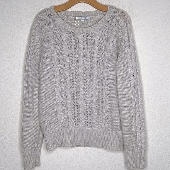 Boden Open Cable Knit Sweater US8 Cream Beige Coastal Cottage Fisherman Nautical - Picture 1 of 5